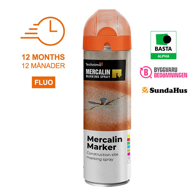 Mercalin Marker : Byggnadsfärg Fluo