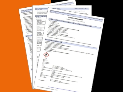 Information och säkerhetsdatablad (SDB) för märkfärg för byggarbetsplatser